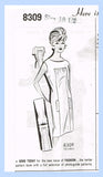 1960s Vintage Mail Order Sewing Pattern 8309 Uncut Misses Sheath Dress Size 39 B