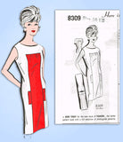 1960s Vintage Mail Order Sewing Pattern 8309 Uncut Misses Sheath Dress Size 39 B