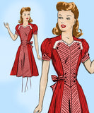 Mail Order 8319: 1940s Lovely Misses WWII Dress Size 33 B Vintage Sewing Pattern