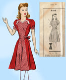 Mail Order 8319: 1940s Lovely Misses WWII Dress Size 33 B Vintage Sewing Pattern