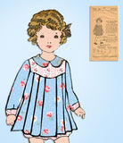 1930s Vintage Mail Order Sewing Pattern 8359 Baby Girl Pleated Bloomer Dress Sz1 - Vintage4me2