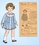1930s Vintage Mail Order Sewing Pattern 8359 Baby Girl Pleated Bloomer Dress Sz1 - Vintage4me2