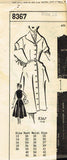 1950s Vintage Mail Order Sewing Pattern 8367 Misses Scalloped Dress Size 18 36B