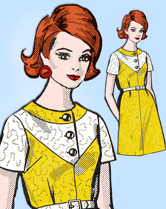 1960s Original Vintage Mail Order Sewing Pattern 8367 Plus Size Day Dress 43 B - Vintage4me2