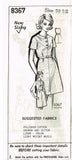 1960s Original Vintage Mail Order Sewing Pattern 8367 Plus Size Day Dress 43 B - Vintage4me2