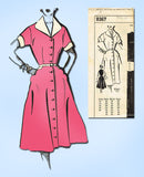 1950s Vintage Mail Order Sewing Pattern 8367 Misses Scalloped Dress Size 18 36B
