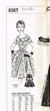 1950s Original Vintage Mail Order Pattern 8367 Misses Rockabilly Dress Sz 32 B