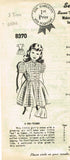 1940s Vintage Mail Order Sewing Pattern 8370 Toddler Girls Dress Size 3 - Vintage4me2