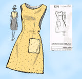1960s Vintage Mail Order Sewing Pattern 8376 Cute Misses Full Front Apron Sz MED
