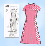 1960s Vintage Mail Order Sewing Pattern 8378 Uncut Plus Size Mod Dress Sz 43 Bust - Vintage4me2