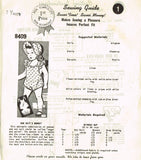 1940s Vintage Mail Order Sewing Pattern 8409 Toddler Girls Sun Suit & Bonnet 2