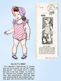 1940s Vintage Mail Order Sewing Pattern 8409 Toddler Girls Sun Suit & Bonnet 2