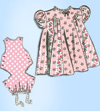 1940s Vintage Mail Order Sewing Pattern 8416 Toddler Girls Dress & Sunsuit Sz 3 - Vintage4me2
