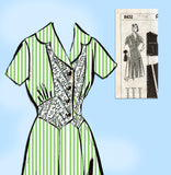Mail Order 8432: 1950s Plus Size Womens Day Dress 46 Bust Vintage Sewing Pattern