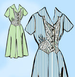 Mail Order 8432: 1950s Plus Size Womens Day Dress 46 Bust Vintage Sewing Pattern
