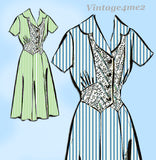 Mail Order 8432: 1950s Plus Size Womens Day Dress 46 Bust Vintage Sewing Pattern