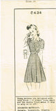 Mail Order 8434 : 1940s Stylish Misses Day Dress Sz 34 B Vintage Sewing Pattern