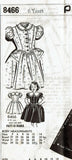 1950s Vintage Mail Order Sewing Pattern 8466 Toddler Girls Party Dress Size 6
