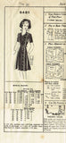 1940s Original Vintage Mail Order Pattern 8481 Misses WWII Sweetheart Dress 34 B