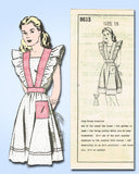 1940s Vintage Mail Order Sewing Pattern 8615 Misses Pinafore Dress SIze 15 33B - Vintage4me2