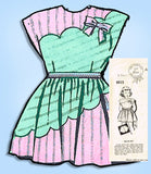 1950s Vintage Mail Order Sewing Pattern 8615 Uncut Toddler Girls Scalloped Dress Sz 2