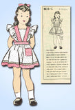1940s Vintage Mail Order Sewing Pattern 8515 Toddler Girls Pinafore Dress Size 4 - Vintage4me2