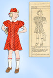 1930s Vintage Mail Order Sewing Pattern 8691 Toddler Girls Dress & Tam Hat Sz 6