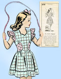 Mail Order 8756: 1940s Uncut Girls Playful Dress Size 8 Vintage Sewing Pattern