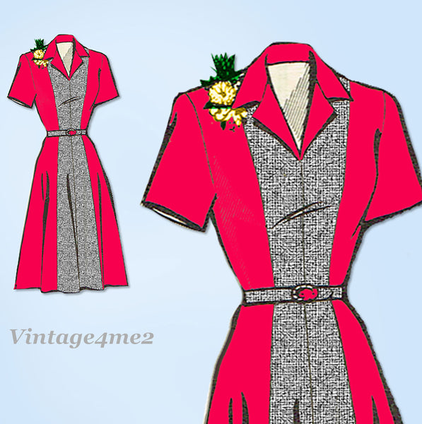 1950s Vintage Mail Order Pattern 8786 Uncut Misses Princess Dress Size 41 B