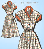 Mail Order 8860: 1950s Uncut Misses Shirtwaist Dress 32 B Vintage Sewing Pattern