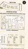 1940s Original Vintage Mail Order Pattern 8662 Misses WWII Slip & Panties Sz 38B