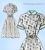 1950s Vintage Mail Order Sewing Pattern 8865 Misses Day Dress Size 30 Bust