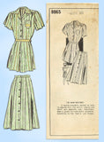Mail Order 8865: 1940s Misses Playsuit & Skirt Sz 38 Bust Vintage Sewing Pattern
