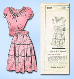 1940s Vintage Mail Order Sewing Pattern 8887 Misses Skirt and Blouse Size 14 32B - Vintage4me2