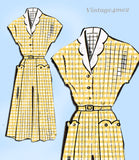 Mail Order 8932: 1950s Uncut Misses Day Dress Sz 36 Bust Vintage Sewing Pattern