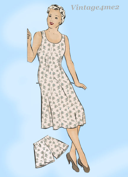 Mail Order 8936: 1940s Plus Size Women's Slip Size 52 B Vintage Sewing Pattern