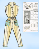 Mail Order 8943: 1950s Cute Romper or Coveralls Size 36 B Vintage Sewing Pattern