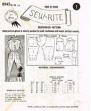 Mail Order 8943: 1950s Cute Romper or Coveralls Size 36 B Vintage Sewing Pattern