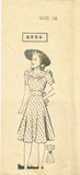 Mail Order 8945: 1940s Perfect WWII Street Dress Sz 32 B Vintage Sewing Pattern