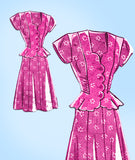 Mail Order 8978: 1940s Misses WWII Peplum Suit Sz 36 Bust Vintage Sewing Pattern