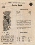 Mail Order 8978: 1940s Misses WWII Peplum Suit Sz 36 Bust Vintage Sewing Pattern