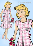 Mail Order 8979: 1940s Cute Little Girls Easy Dress Sz 8 Vintage Sewing Pattern
