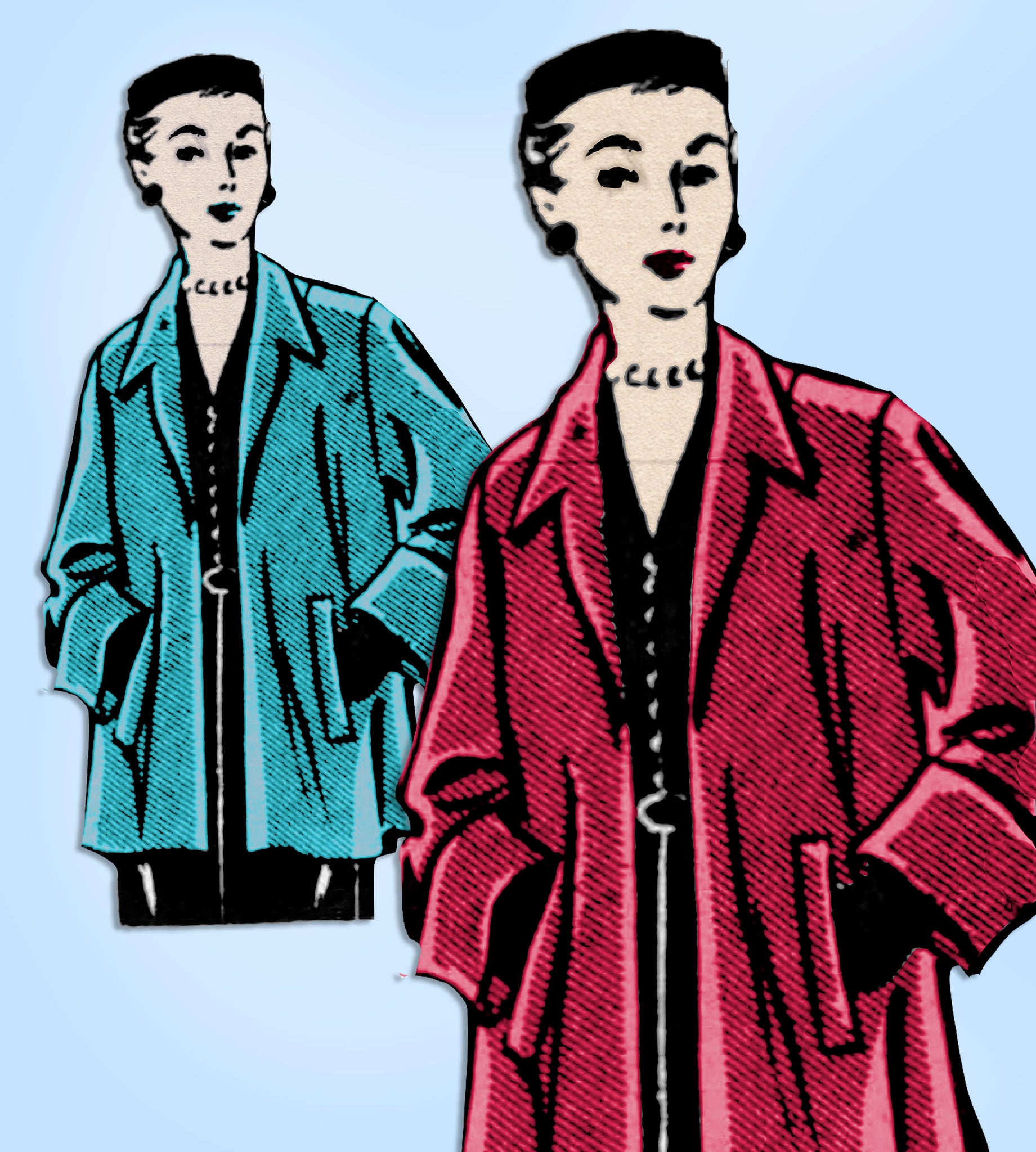 Mail Order 8984: 1950s Uncut Misses Swing Coat 39B VTG