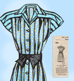 Mail Order 8984: 1940s Misses WWII Shirtwaist Dress 32 B Vintage Sewing Pattern