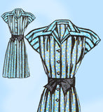 Mail Order 8984: 1940s Misses WWII Shirtwaist Dress 32 B Vintage Sewing Pattern