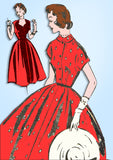 1950s Vintage Mail Order Sewing Pattern 8988 Uncut Misses Rockabilly Dress 30 B