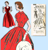 1950s Vintage Mail Order Sewing Pattern 8988 Uncut Misses Rockabilly Dress 30 B