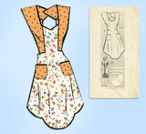 Marian Martin 9003: 1940s Misses Feedsack Apron Sz Medium Vintage Sewing Pattern