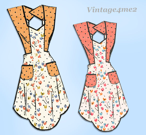 Marian Martin 9003: 1940s Misses Feedsack Apron Sz Medium Vintage Sewing Pattern