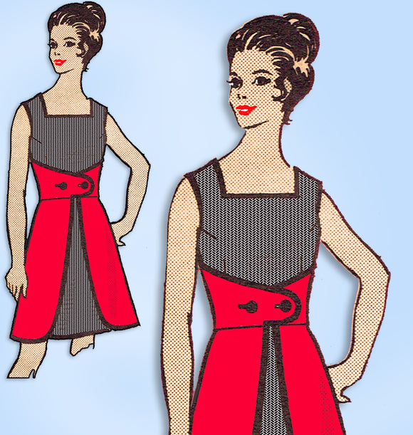 1960s Original Vintage Marian Martin Pattern 9004 Uncut Ladies Wrap Dress 39 B